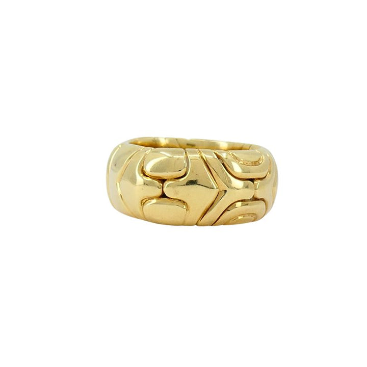 Vintage Bulgari Alveare 18k Gold Band Ring