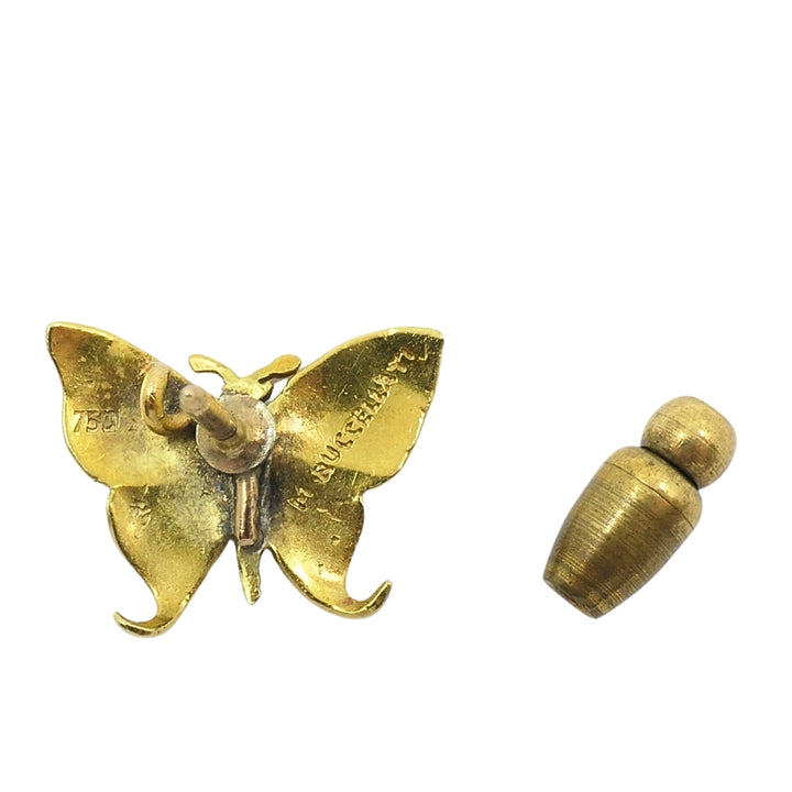 Mario Buccellati 18k Gold Butterfly Lapel  Pin, Mid‑Century