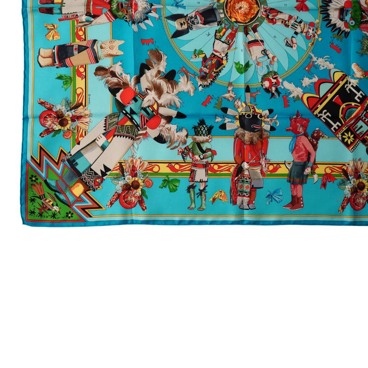 Hermès Paris 'Kachinas' Silk Scarf by Kermit Oliver