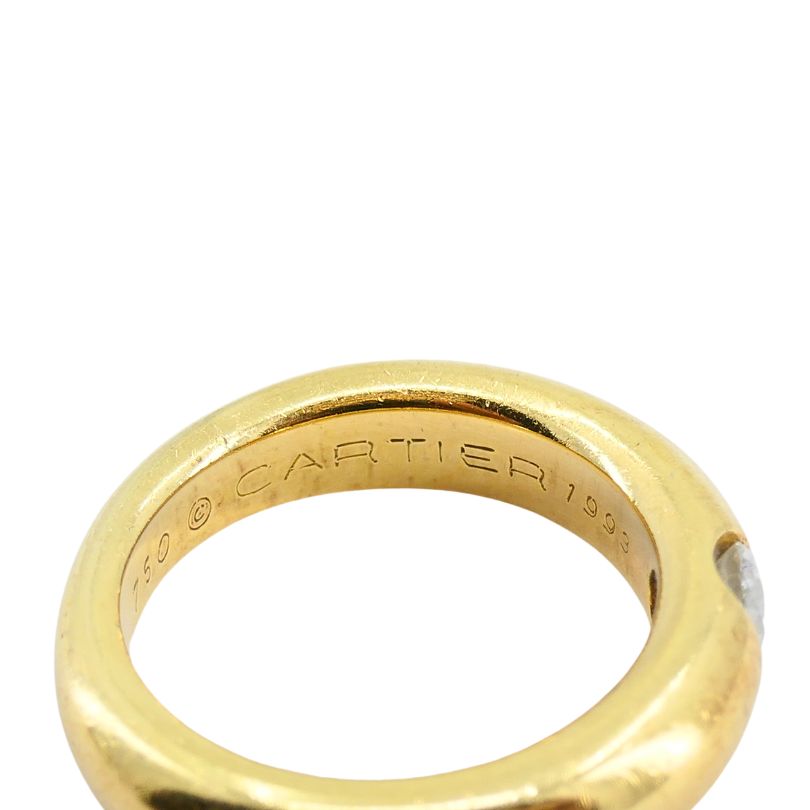 Vintage Cartier 18k Gold Diamond Band Ring