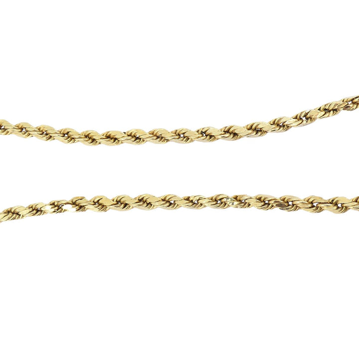 Vintage Libra 14k Gold Pendant Rope Chain Necklace