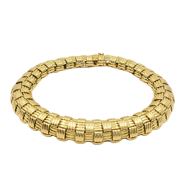 Vintage Cartier Paris 18k Gold Retro Grid Link Bracelet, 1950s-1970s