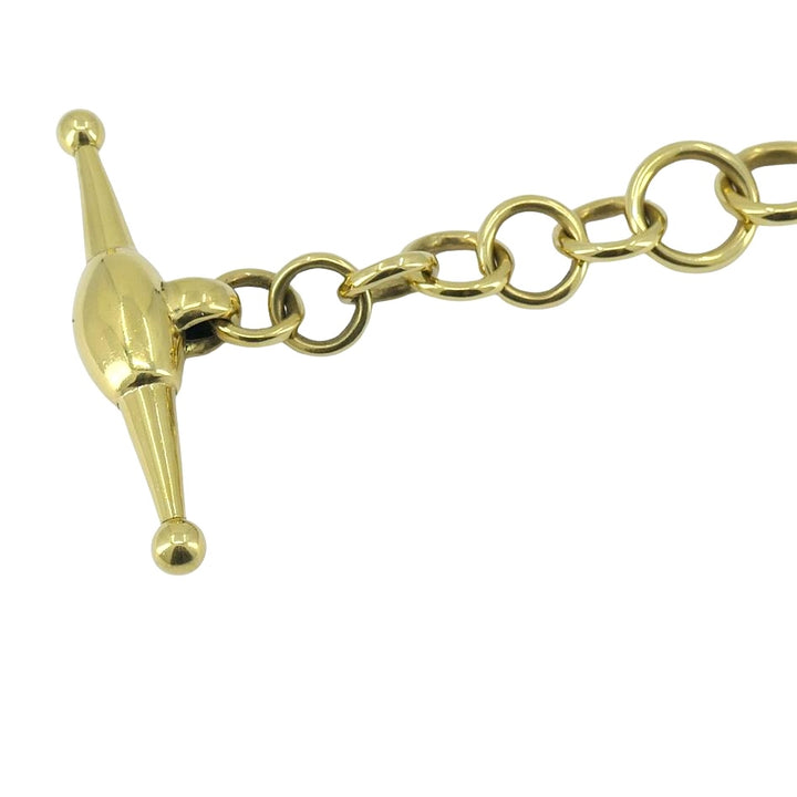 Vintage Gucci Italian 18k Gold Tiger's Eye Bracelet