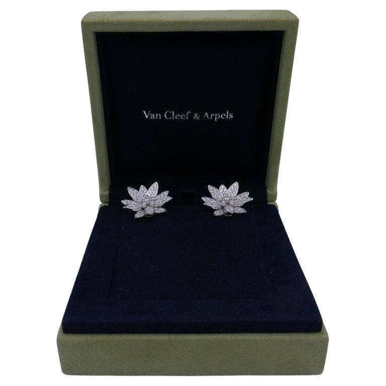 Van Cleef & Arpels Lotus Earrings VCA Lotus Medium Size