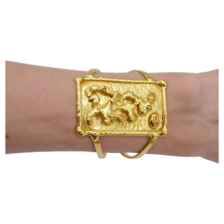 Jean Mahie Cuff Bracelet 22k Gold