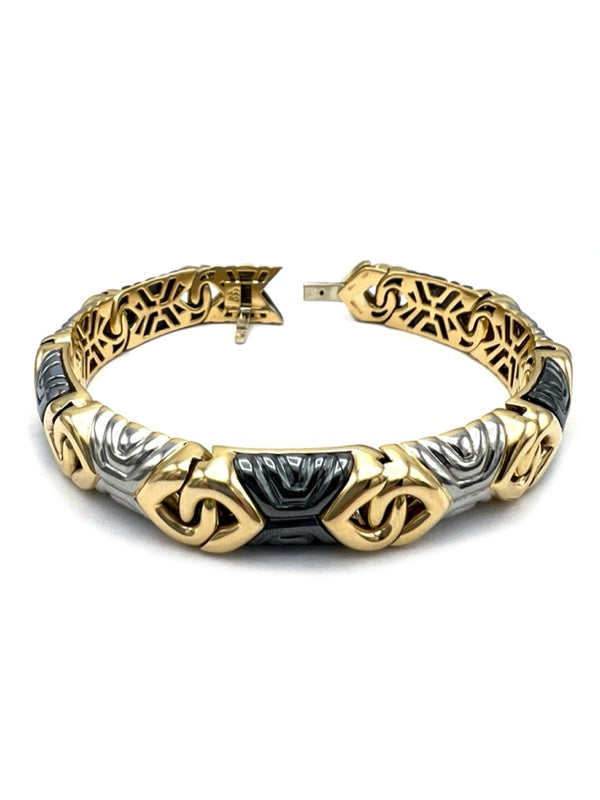 Bulgari Parentesi Bracelet Yellow Gold Hematite