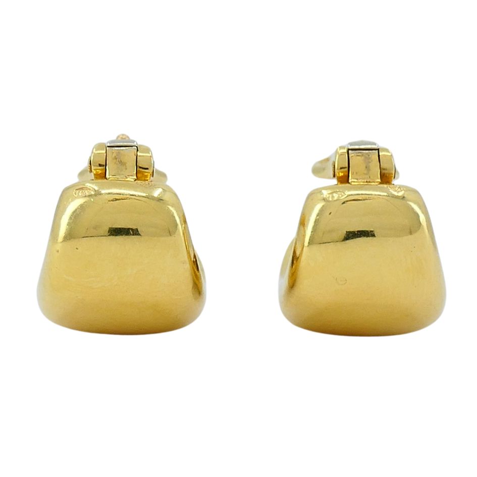 Vintage Cartier 18k Gold Nouvelle Vague Earrings