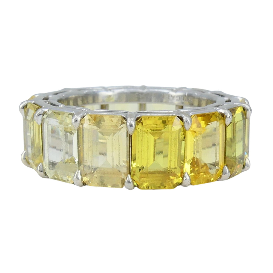 Bvlgari Yellow Sapphire Platinum Eternity Band Ring