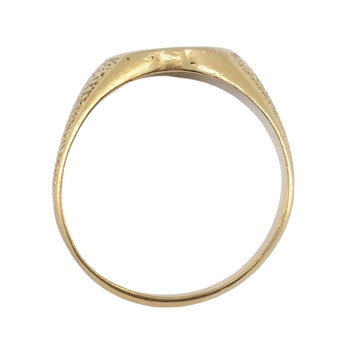 Vintage 18k Gold Un-engraved Signet Ring