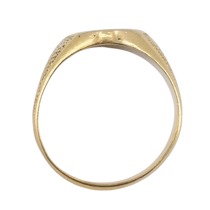 Vintage 18k Gold Un-engraved Signet Ring