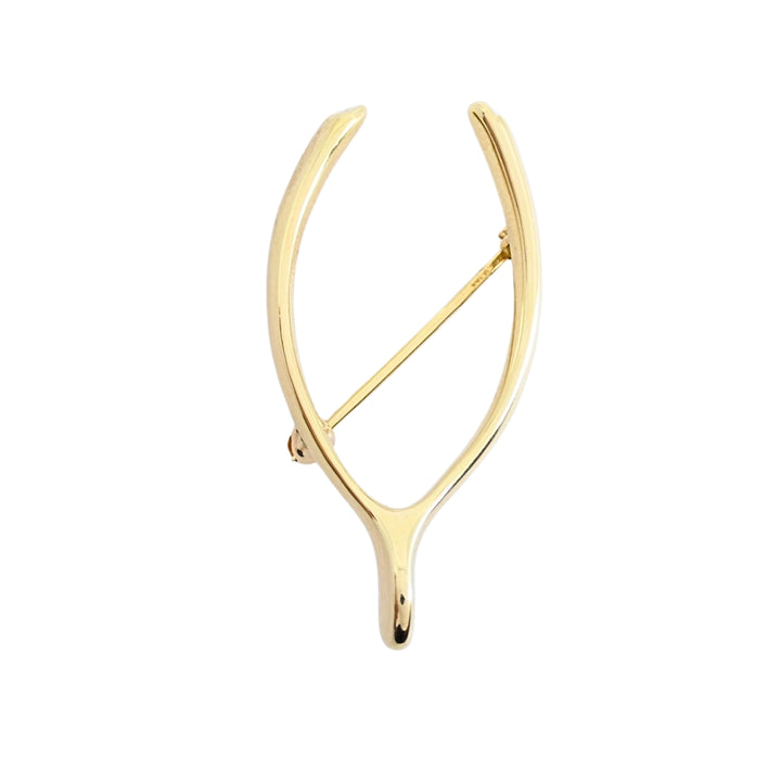 Tiffany & Co. 14k Yellow Gold Wishbone Brooch Pin