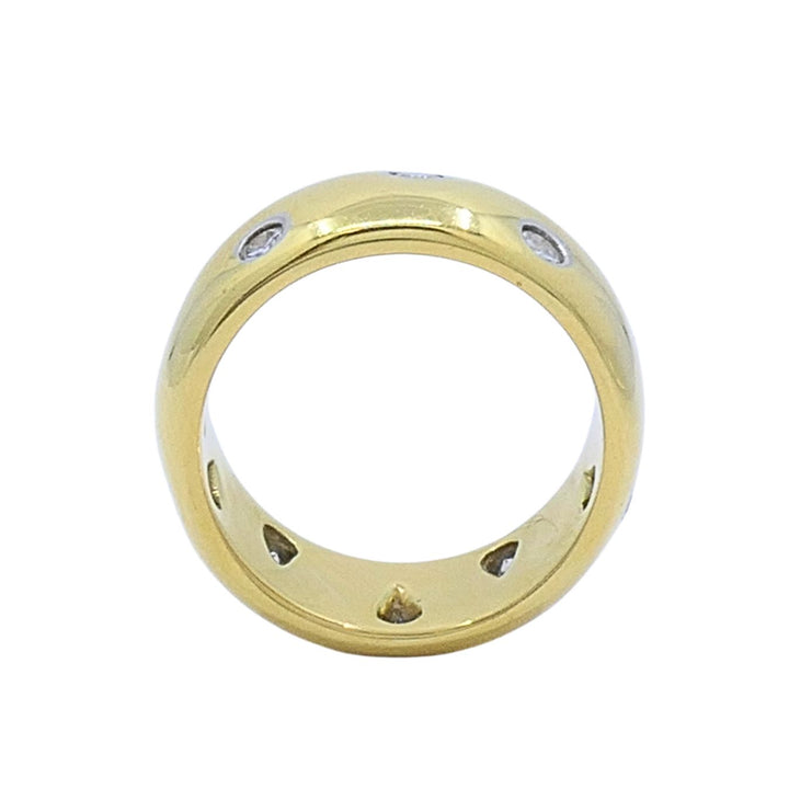 Tiffany & Co. Etoile 18k Gold Diamond Band Ring with Platinum Settings
