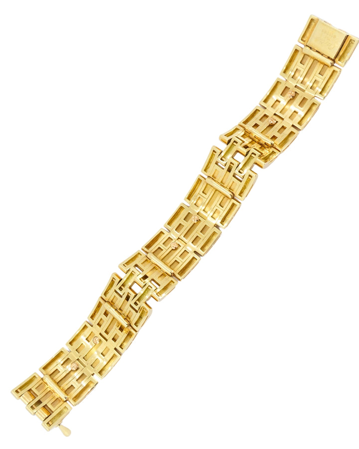 Cartier Walking Panthere Bracelet Mahango Diamond Gold Bracelet