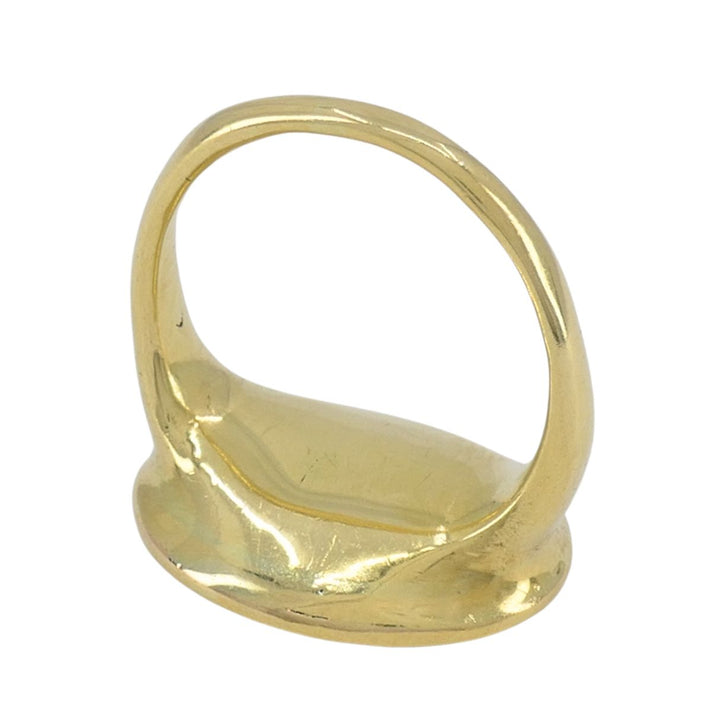 Vintage 18k Gold Hardstone Intaglio Signet Ring