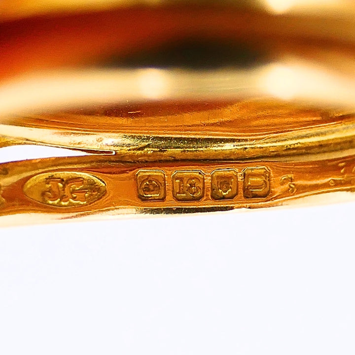 Victorian Double-Headed Snake Ring 18k Gold Diamond