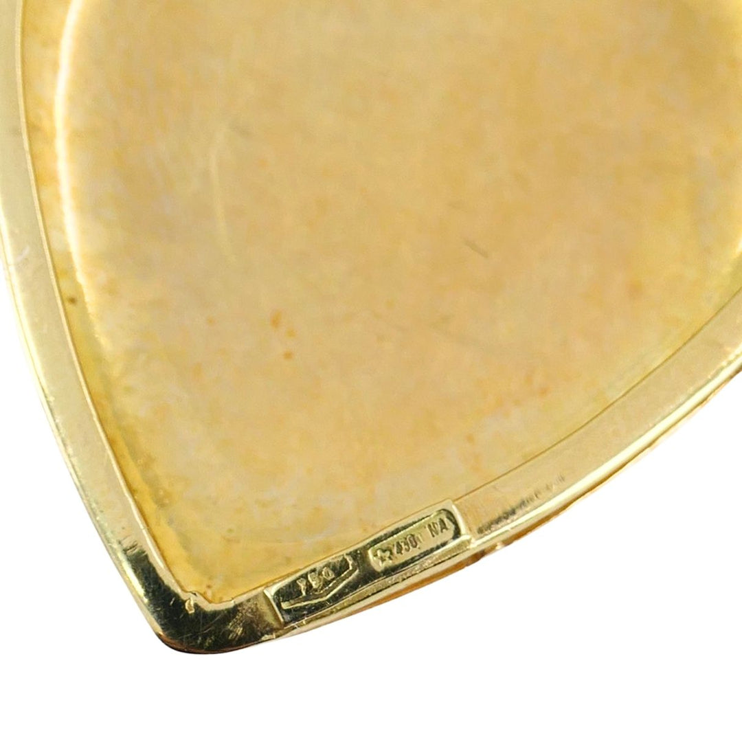 Vintage Italian 18k Gold Heart Tortoise Collar Necklace