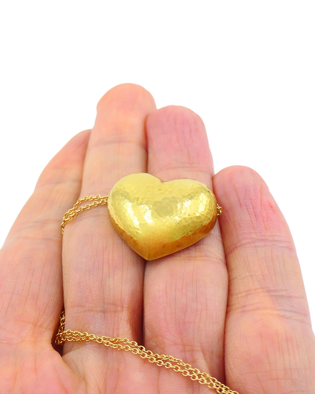 Vintage Paloma Picasso for Tiffany & Co. Gold Heart Necklace Original Pouch