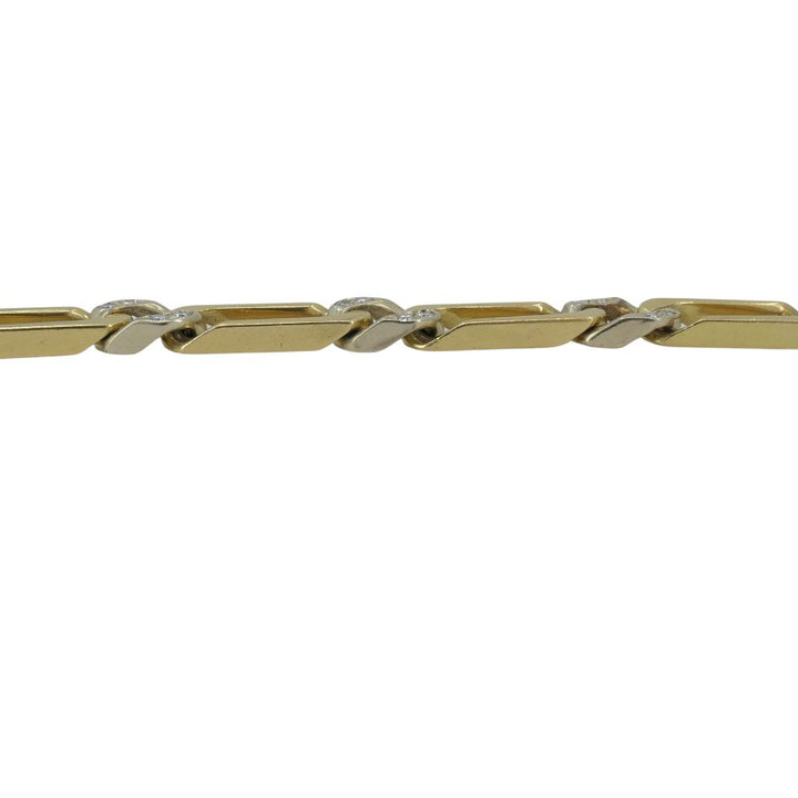 Vintage Van Cleef & Arpels 18k Two-tone Gold Diamond link Bracelet