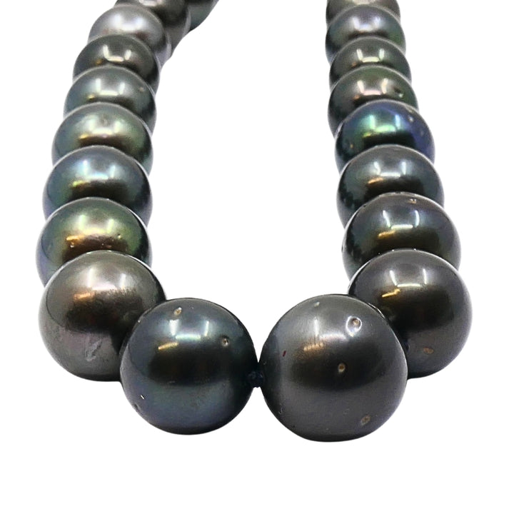 Tahitian Pearl Strand Necklace 14k Gold Clasp