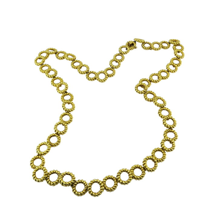 Flato 18K Gold Open Circle Link Necklace, 1960s