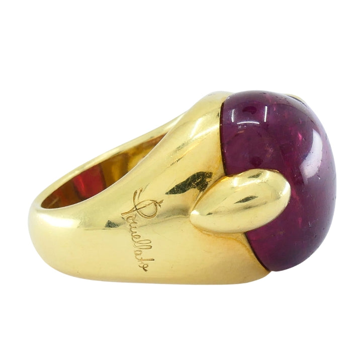 Pomellato 18K Yellow Gold Heart Tourmaline Ring