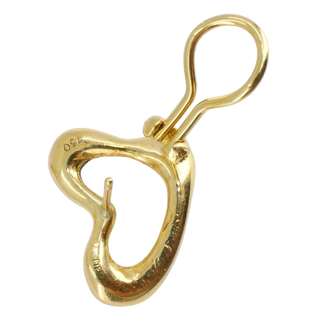Tiffany & Co. Elsa Peretti Open Heart 18k Yellow Gold Clip Earrings