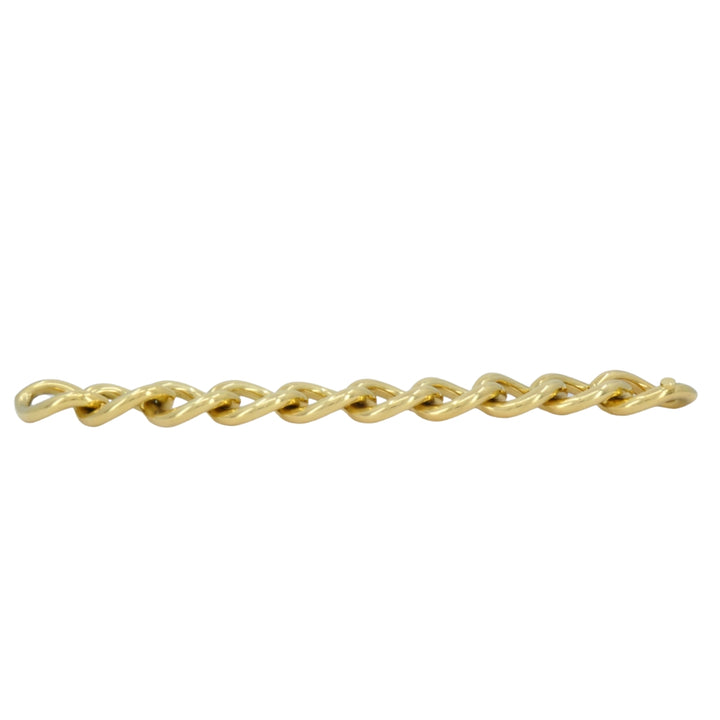 Vintage Italian Bracelet 18k Gold Marquise Shape Link