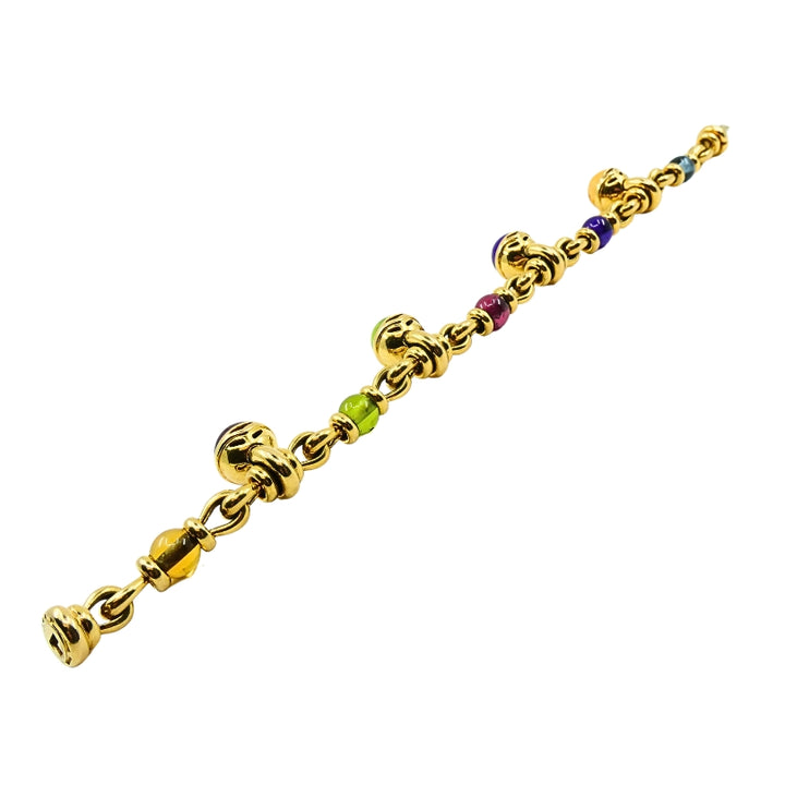 Bulgari Bracelet 18k Gold Multi-Gemstone