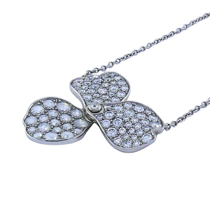 Tiffany & Co. Platinum Diamond Paper Flowers Pendant Necklace