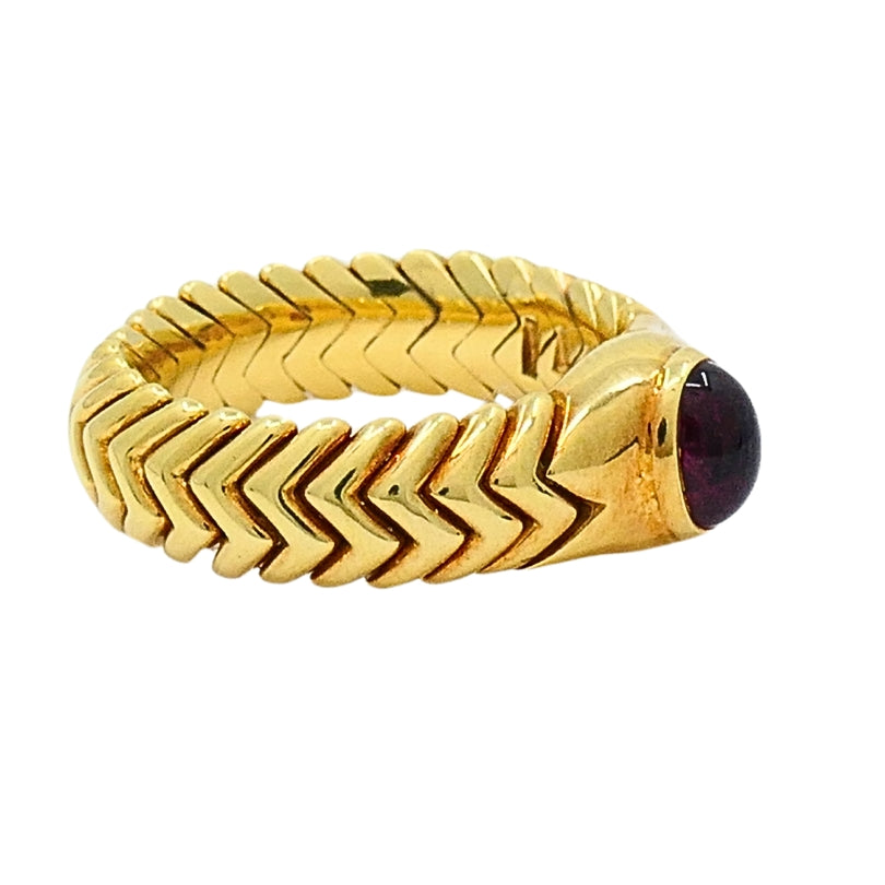 Bvlgari  Spiga 18K Gold Tourmaline Ring