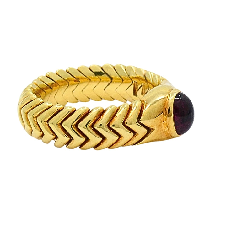 Bvlgari  Spiga 18K Gold Tourmaline Ring