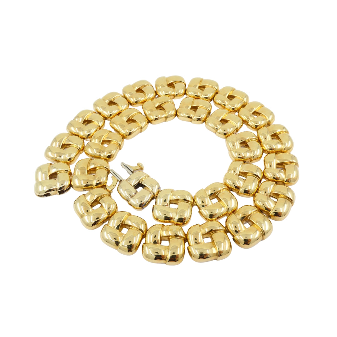 Vintage Chaumet Collar Necklace 18k Gold Link Necklace