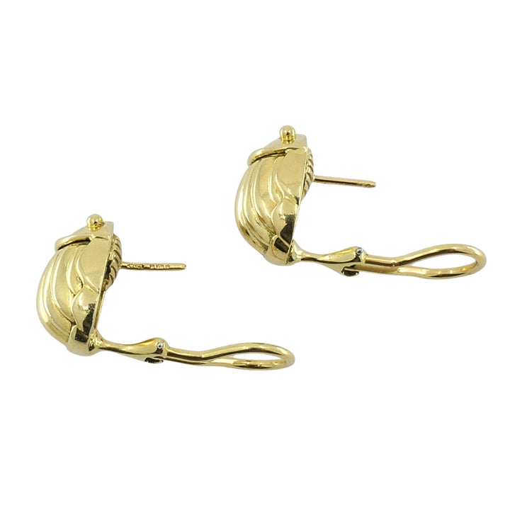 Tiffany & Co. 18k Yellow Gold Scarab Earrings, Circa 1993