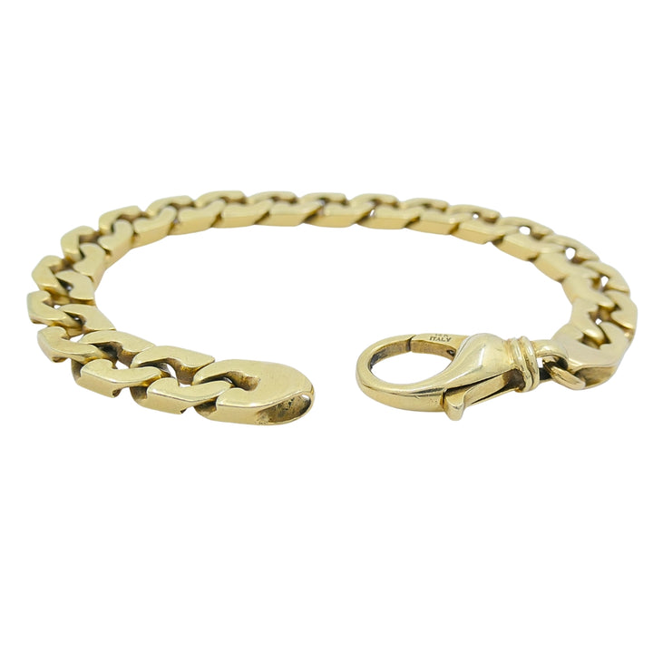 Vintage Italian 14K Gold Curb-Link Chain Bracelet
