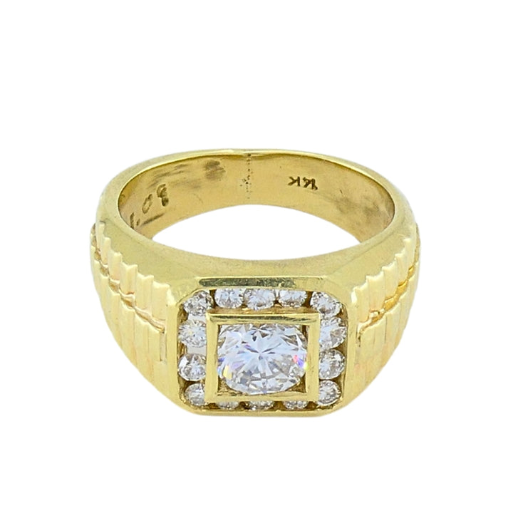 Vintage 14K Gold Diamond Men's Ring