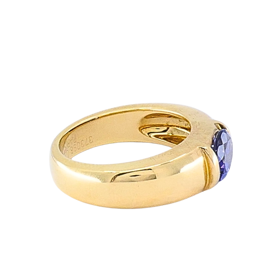 Vintage Chaumet Paris 18k Gold Tanzanite Ring, 1990s