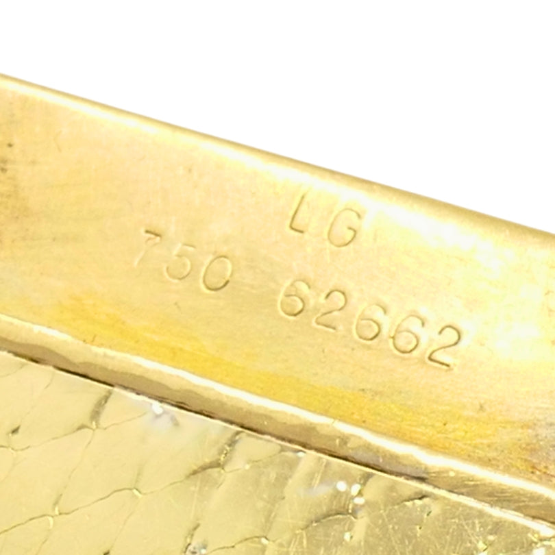 Hermès Gold Diamond Bracelet 18k Scale Design Vintage Jewelry