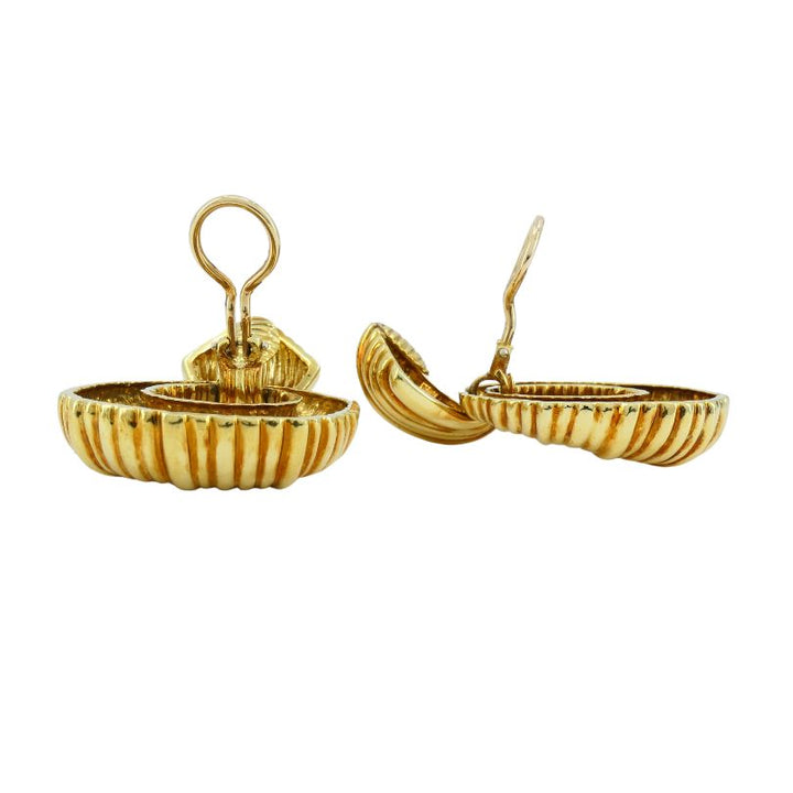 Van Cleef & Arpels 18k Gold Door Knocker Clip-on Earrings