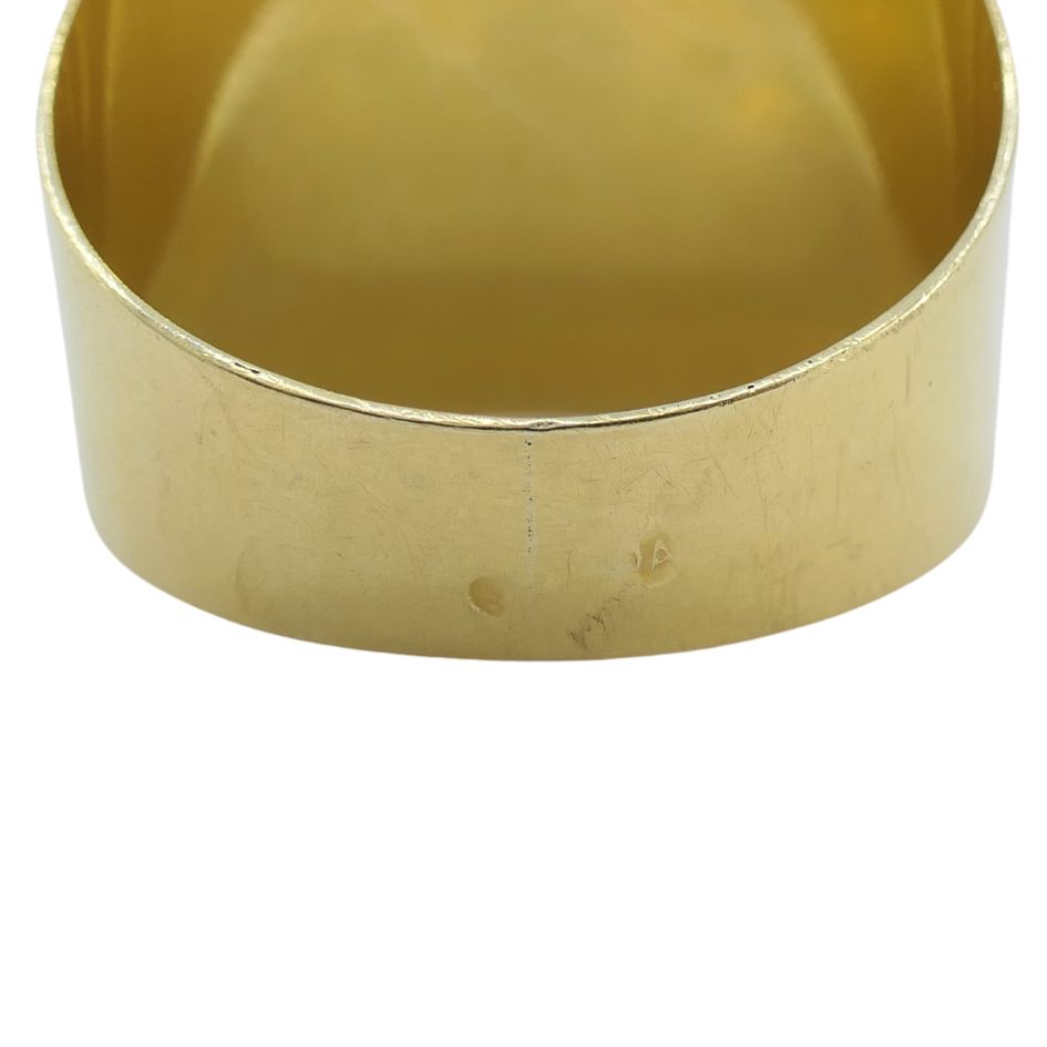 Vintage French 18k Gold Sodalite Signet Ring