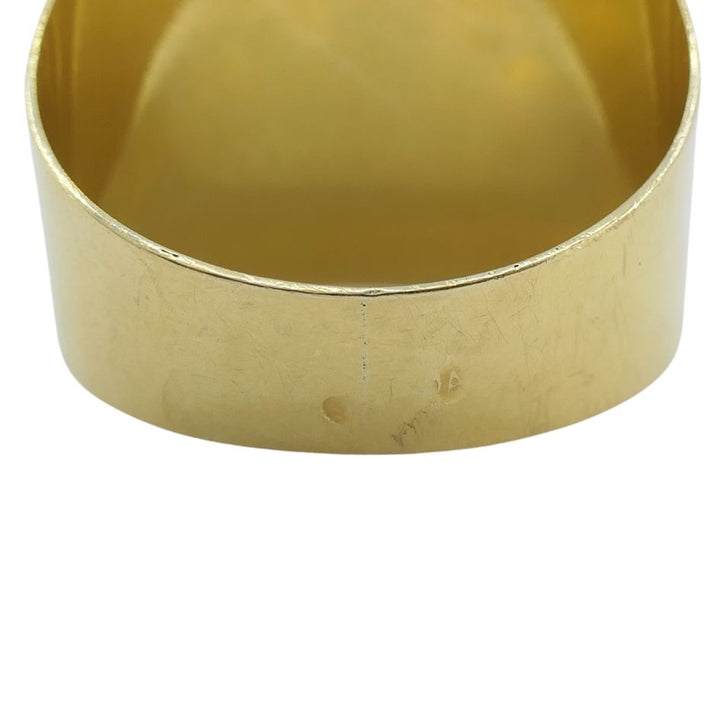Vintage French 18k Gold Sodalite Signet Ring