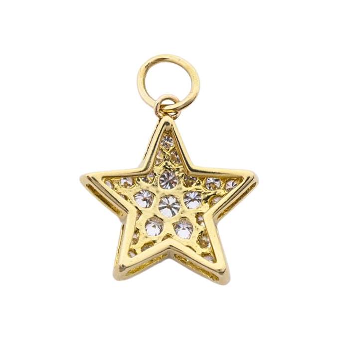 14k Gold Diamond Star Pendant 10k Gold Choker Necklace