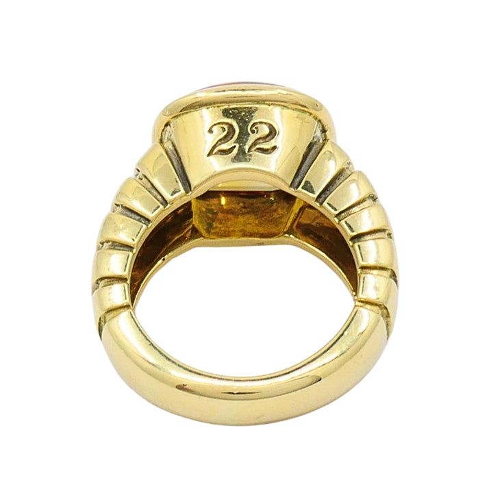 Van Cleef & Arpels 18k Gold "Facade" Citrine Cocktail Ring