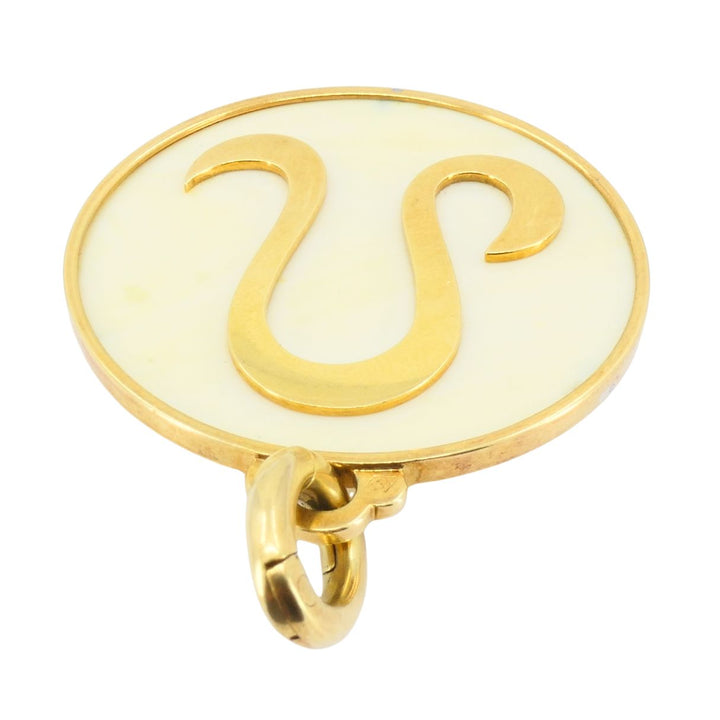 Vintage Bvlgari 18k Gold Bone Astrological Leo Pendant