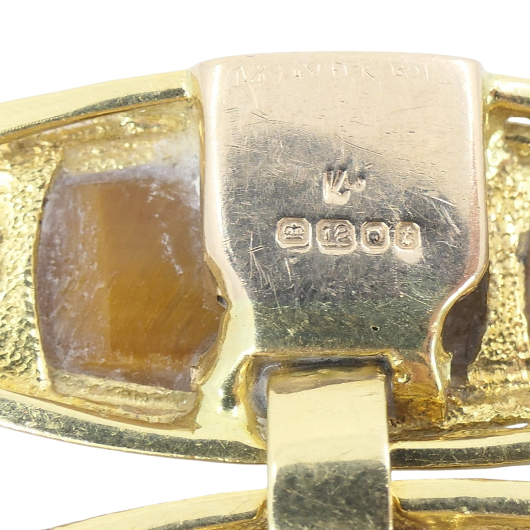 Vintage Kutchinsky Tiger’s Eye Bracelet 18k Gold