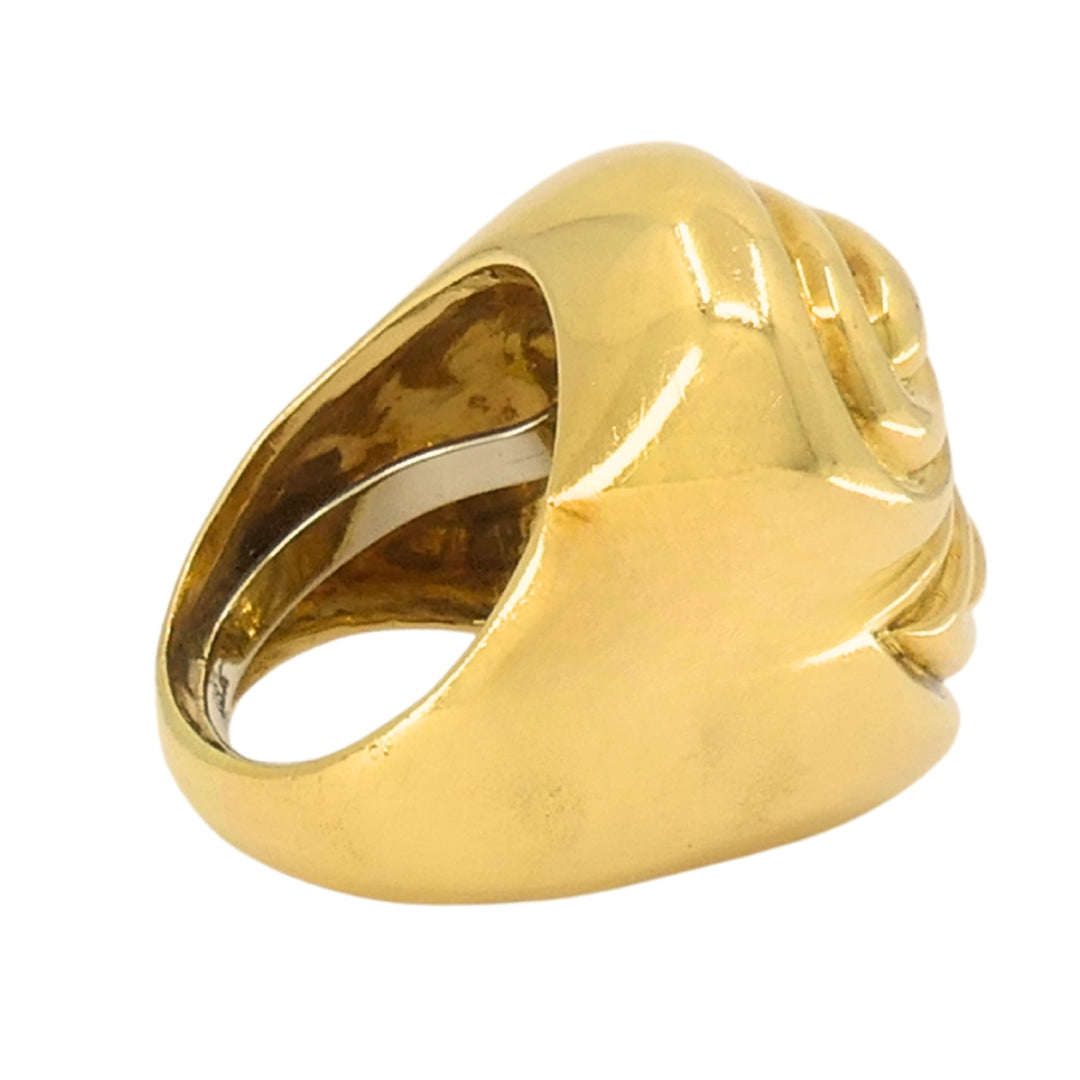 Vintage David Webb 18k Gold Cocktail Ring Sculptural Design