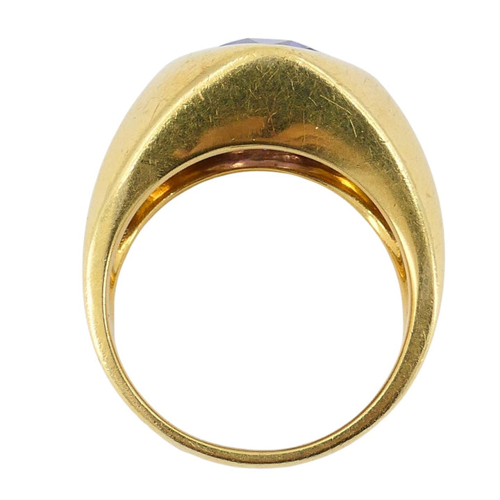 Vintage French 18k Gold Amethyst Ring