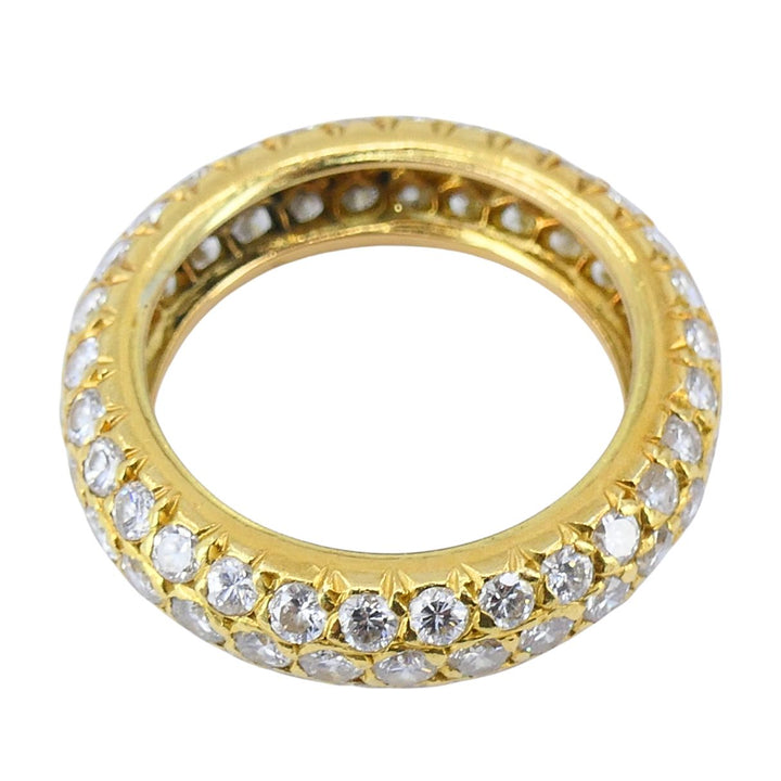 French 18k Gold Diamond Vintage Band Ring