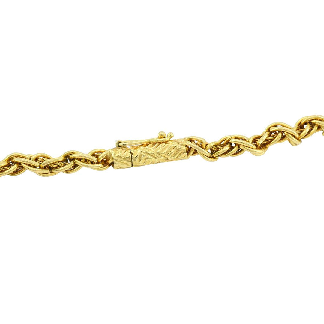 Vintage Tiffany & Co. 18k Gold Rope Chain Necklace