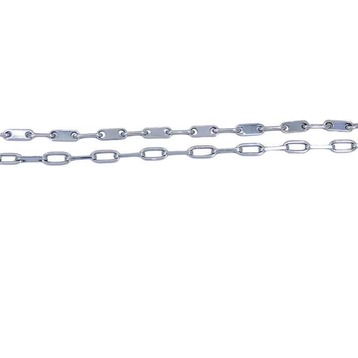 KRIA 18k White Gold Biker Chain Necklace