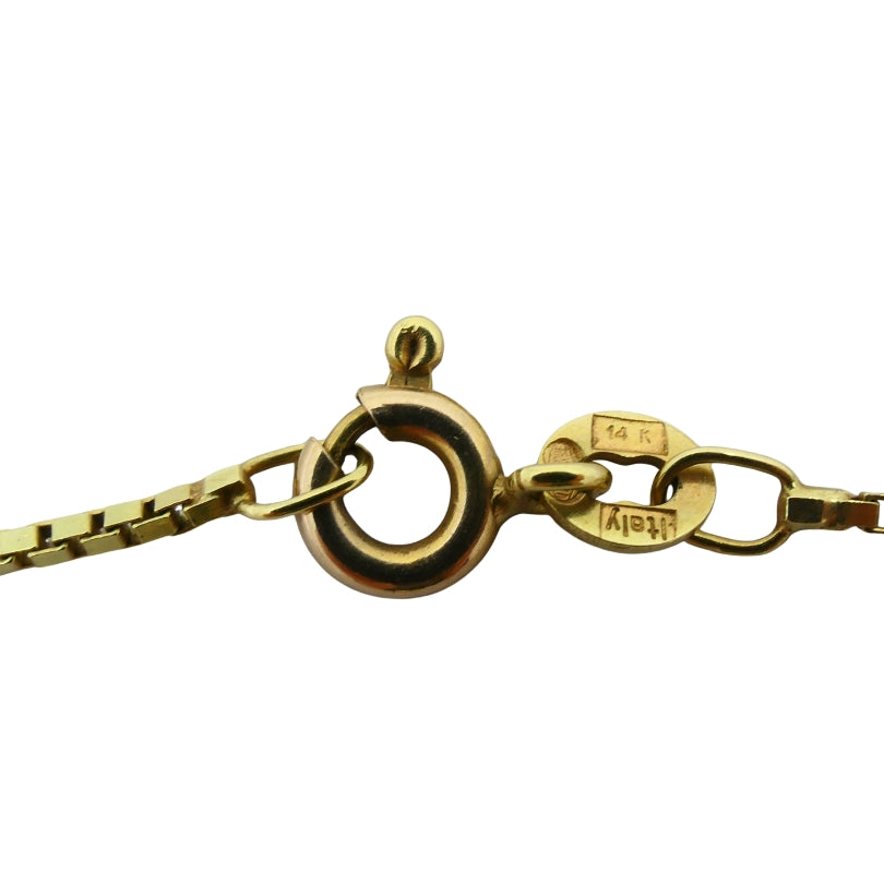 14K Gold Nautical Wheel Pendant Necklace Diamond Accent